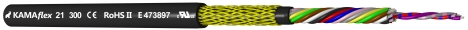 KAMAflex 21 12x0,50 mm² 300V UL 300V 90°C cable for drum application with embedded anti torsion braid